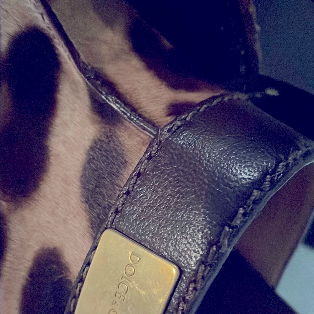 Dolce & Gabbana Brown Mules with Leopard Print - Picture 6 of 6
